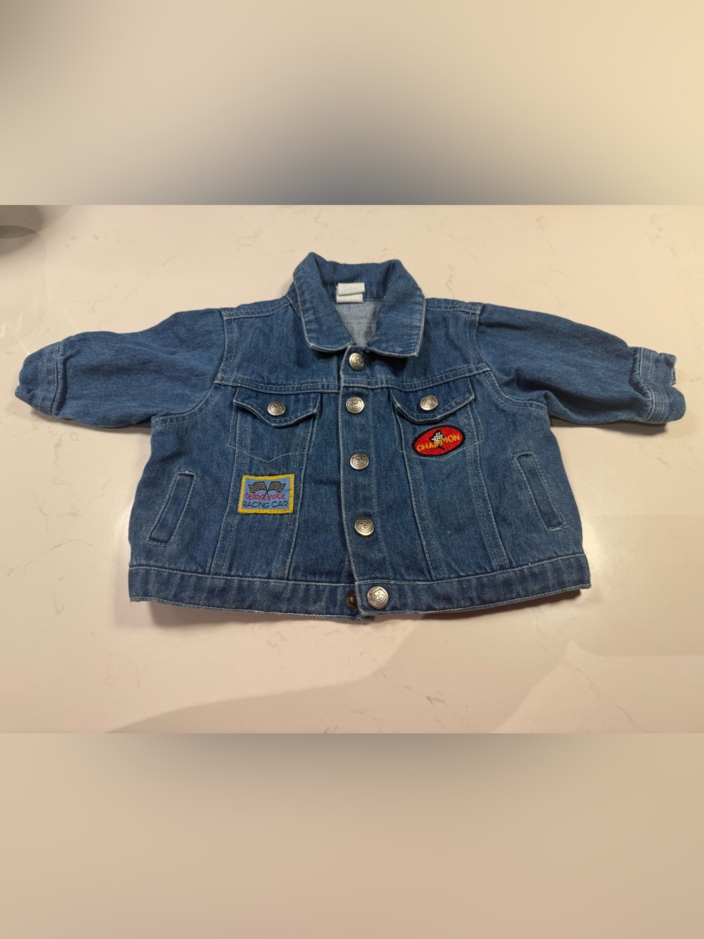 Vintage baby Denim Jacket with Racing Patches